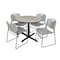 Cain Cain Round Table & Chair Set, Wood, Metal, Polypropylene Top TB36RNDPL44GY - alternate 1